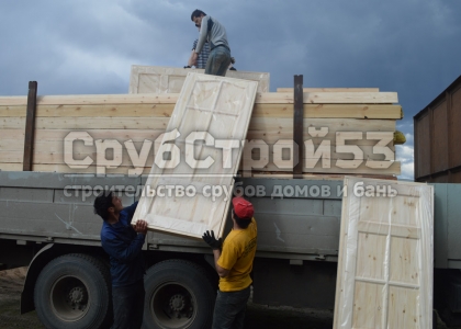 Погрузка домов и бань